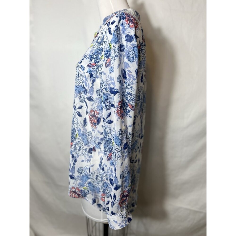 Kut Roll Tab/long Sleeve Button Up Sheer‎ Blouse Womens size Large - Picture 5 of 12